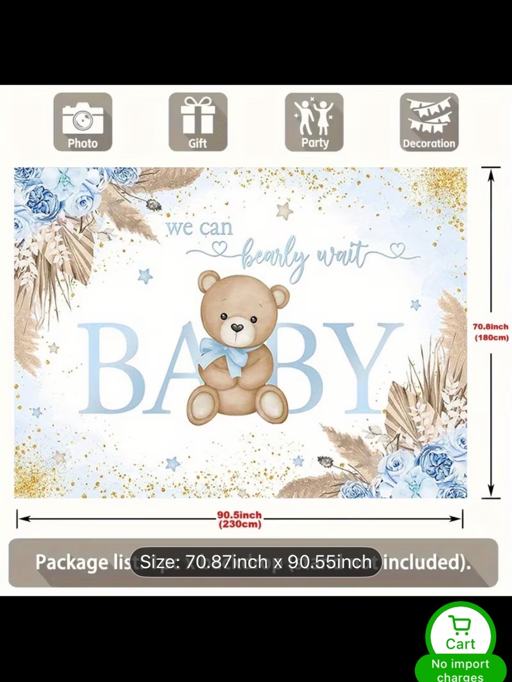 Baby boy party banner